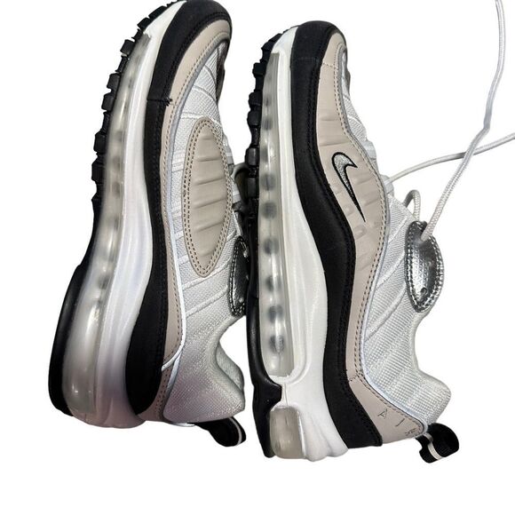 Nike Air Max 98 Running Sneaker White/Black/Silver AH6799-116 Women's Size‎ 7 - Picture 7 of 11